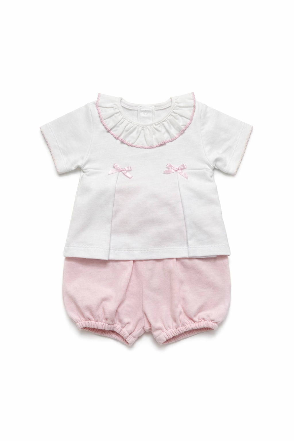 111 Baby Girls Frilly T Shirt & Bloomers Pink
