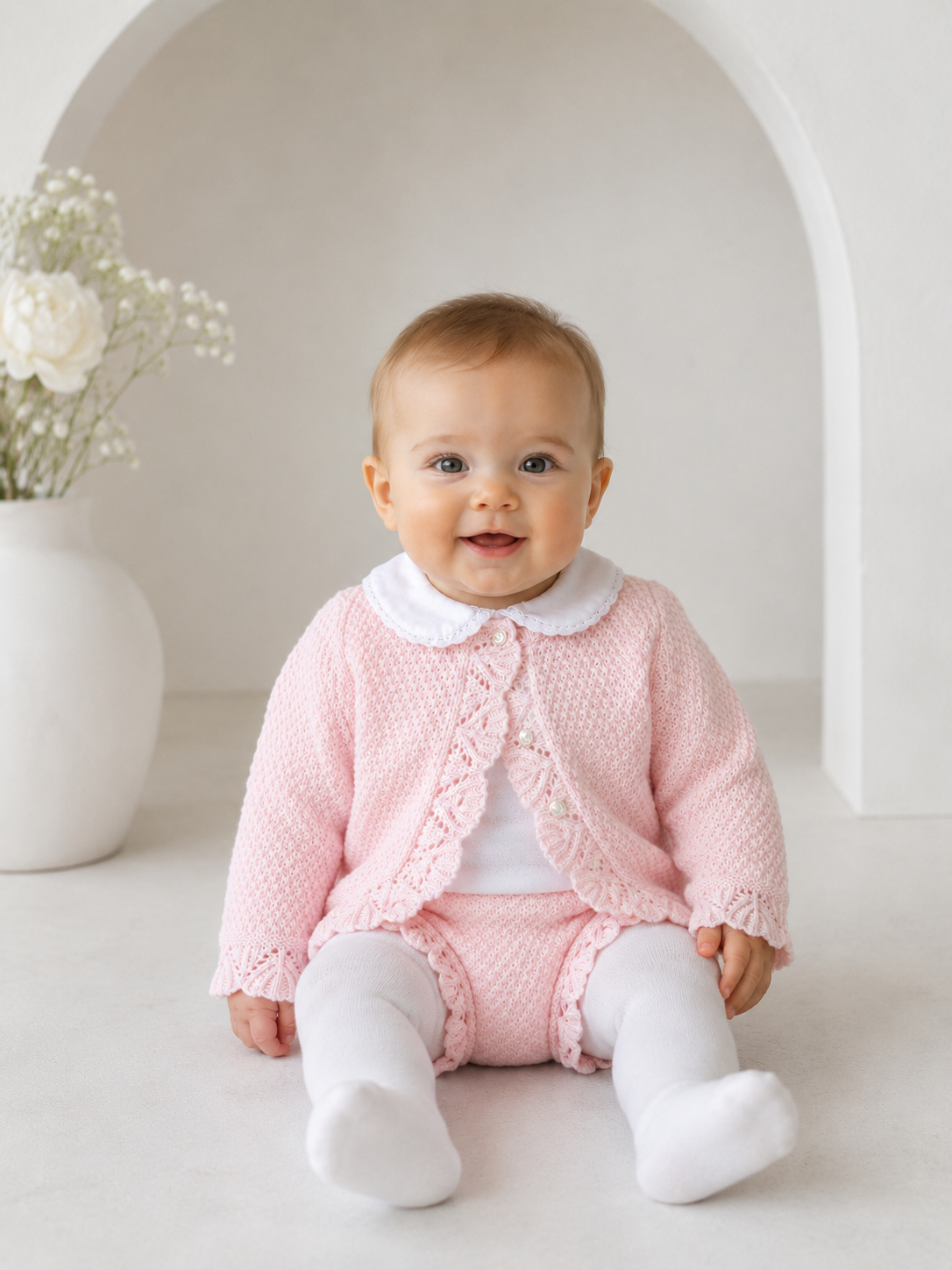 Victoria Pex Pink Knitted 3 Piece Outfit Set