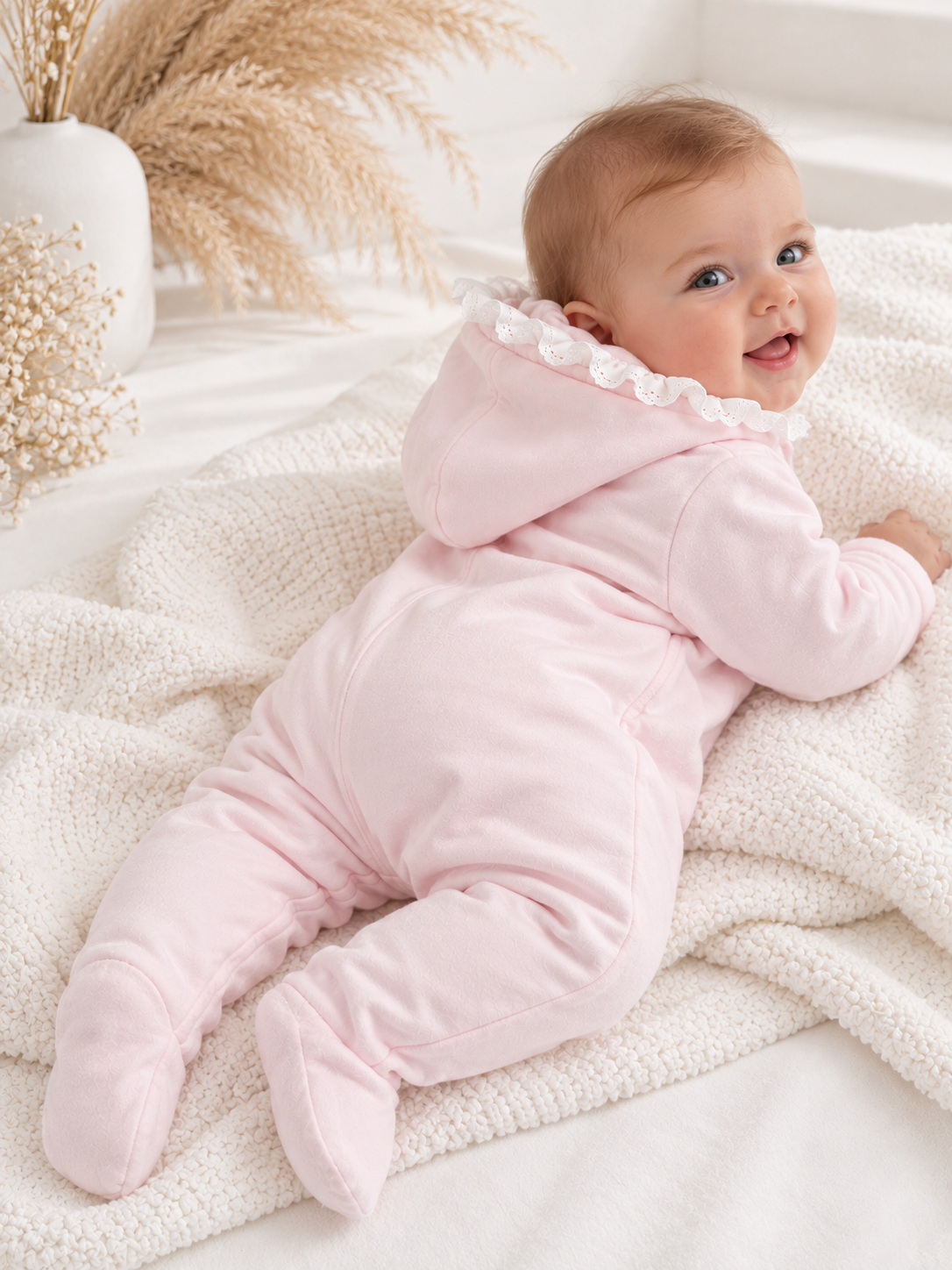 Eliza Girls Pink Plush Snowsuit