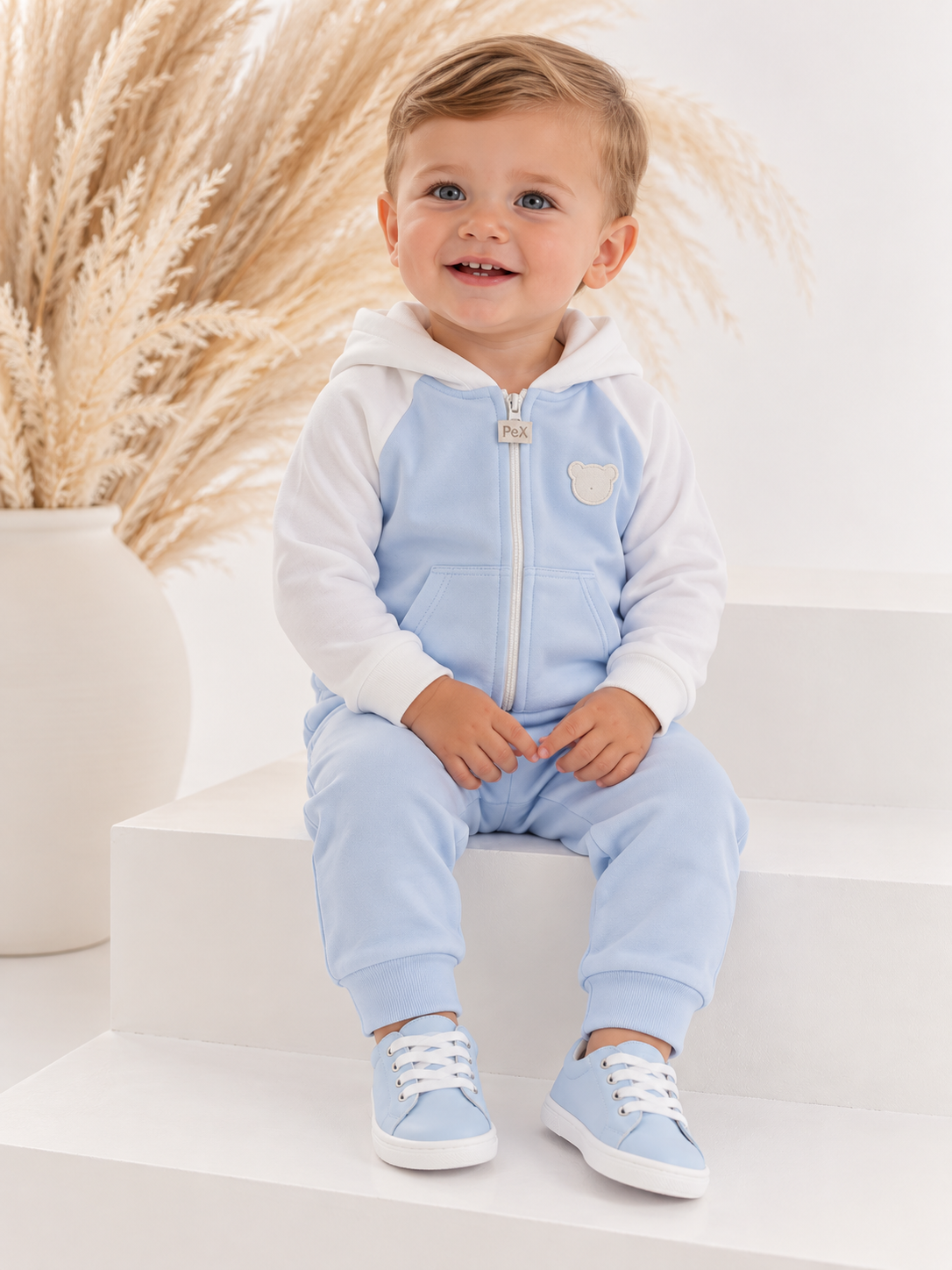 Teddy Pex Baby Tracksuit Blue