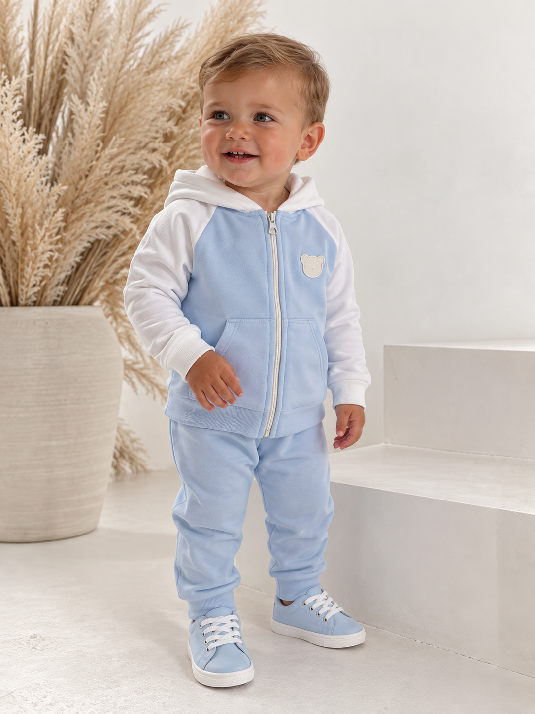 Teddy Pex Baby Tracksuit Blue
