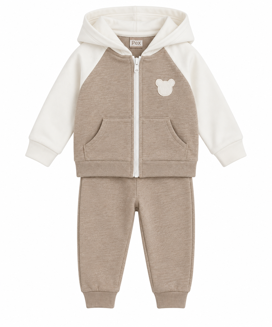 Teddy Pex Baby Tracksuit Beige