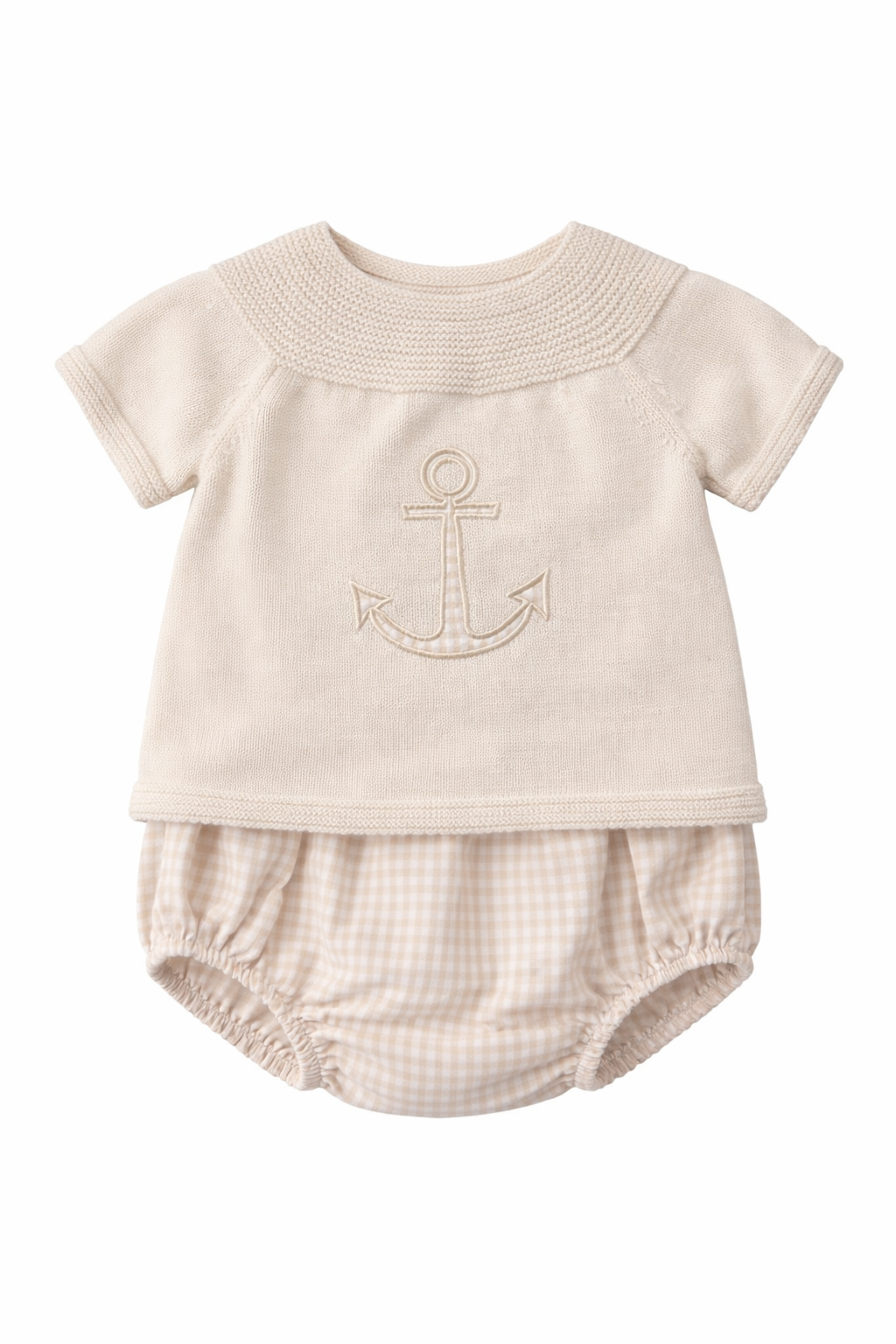 Toby Baby Boys Camel Knit Jam Pants Set