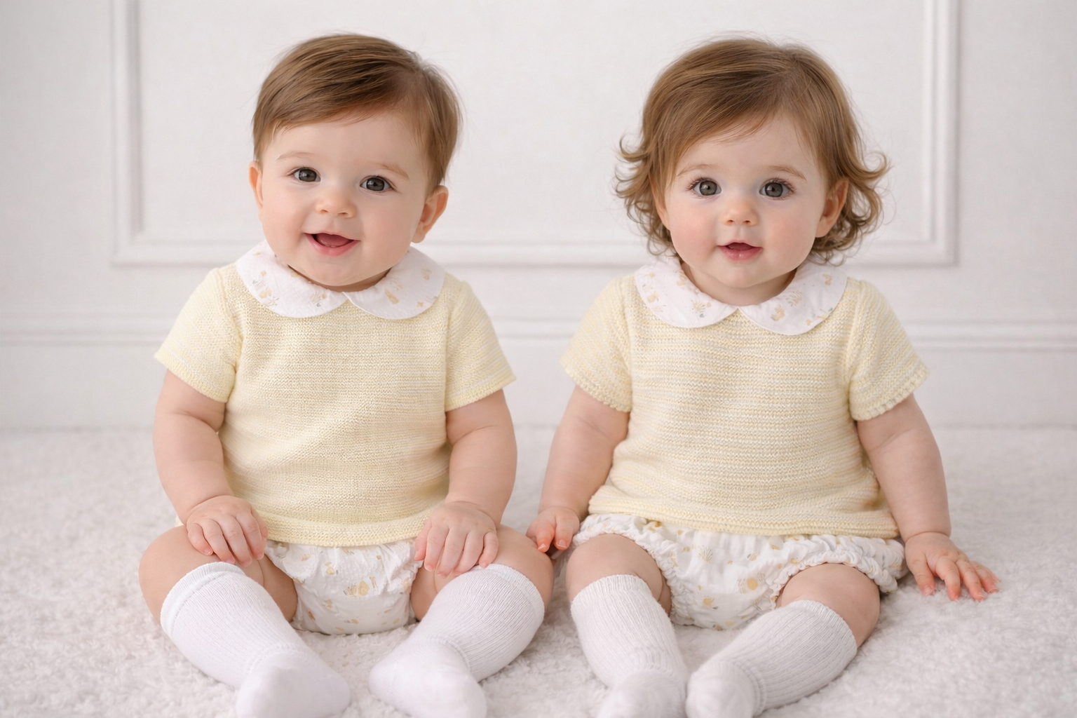 42324 Unisex Baby Lemon Bunny Print Top & Bloomer Set