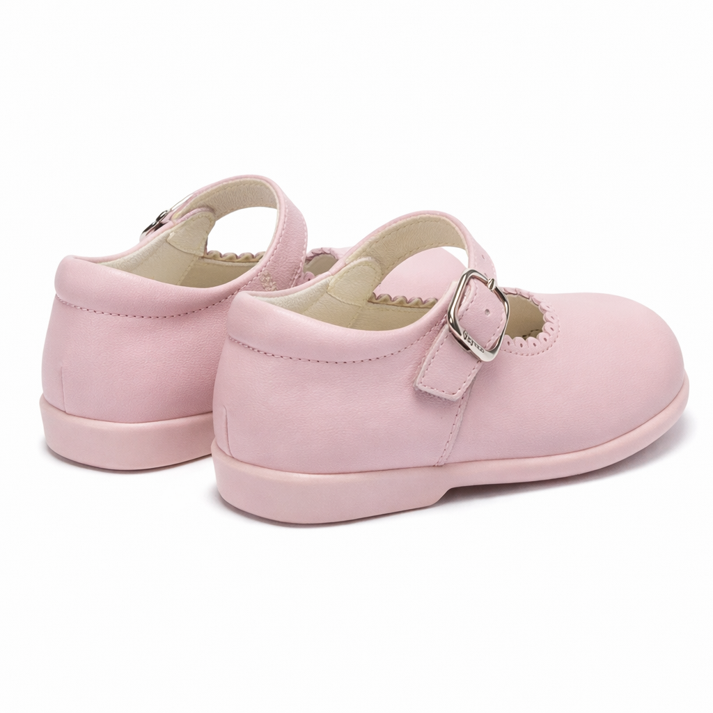 Y97401 Andanines Buckle Mary Jane Shoe Pink Leather