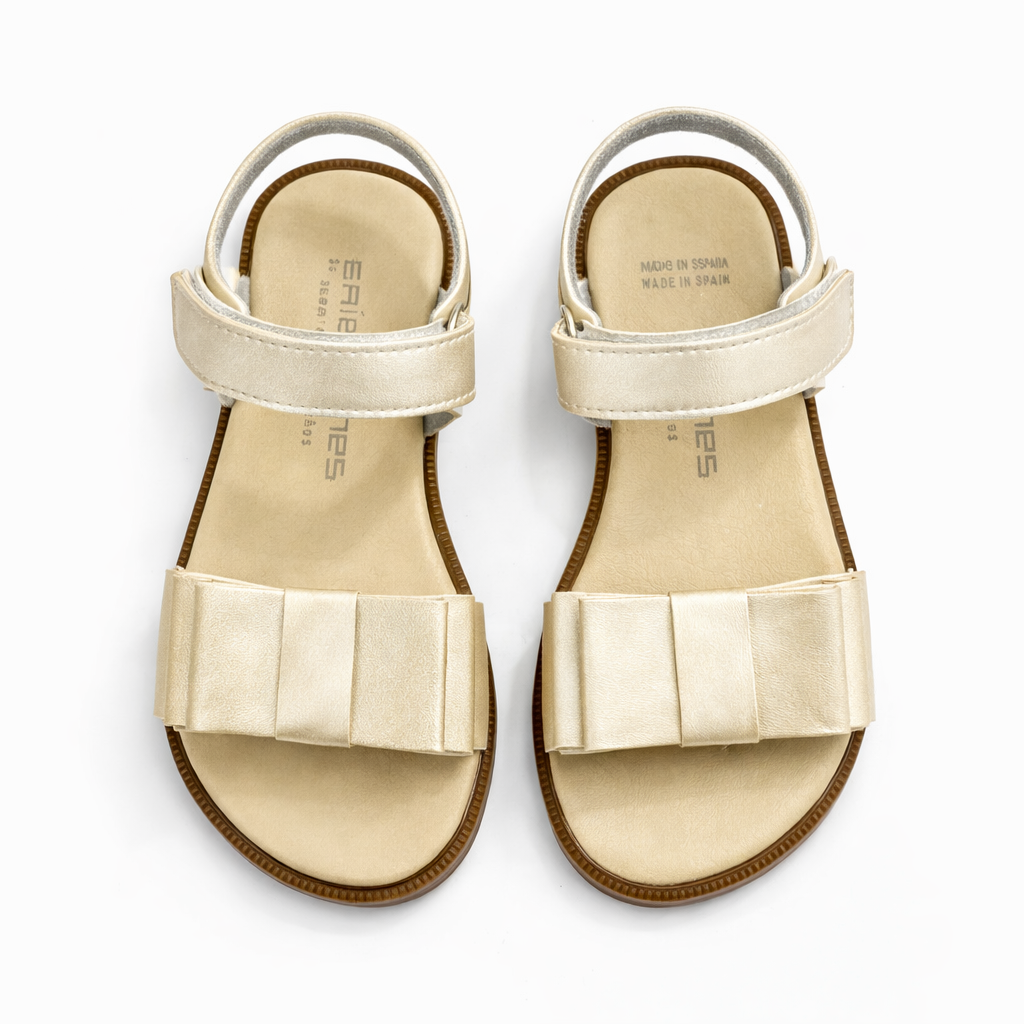 251515-3 Andanines Flat Bow Sandal Gold