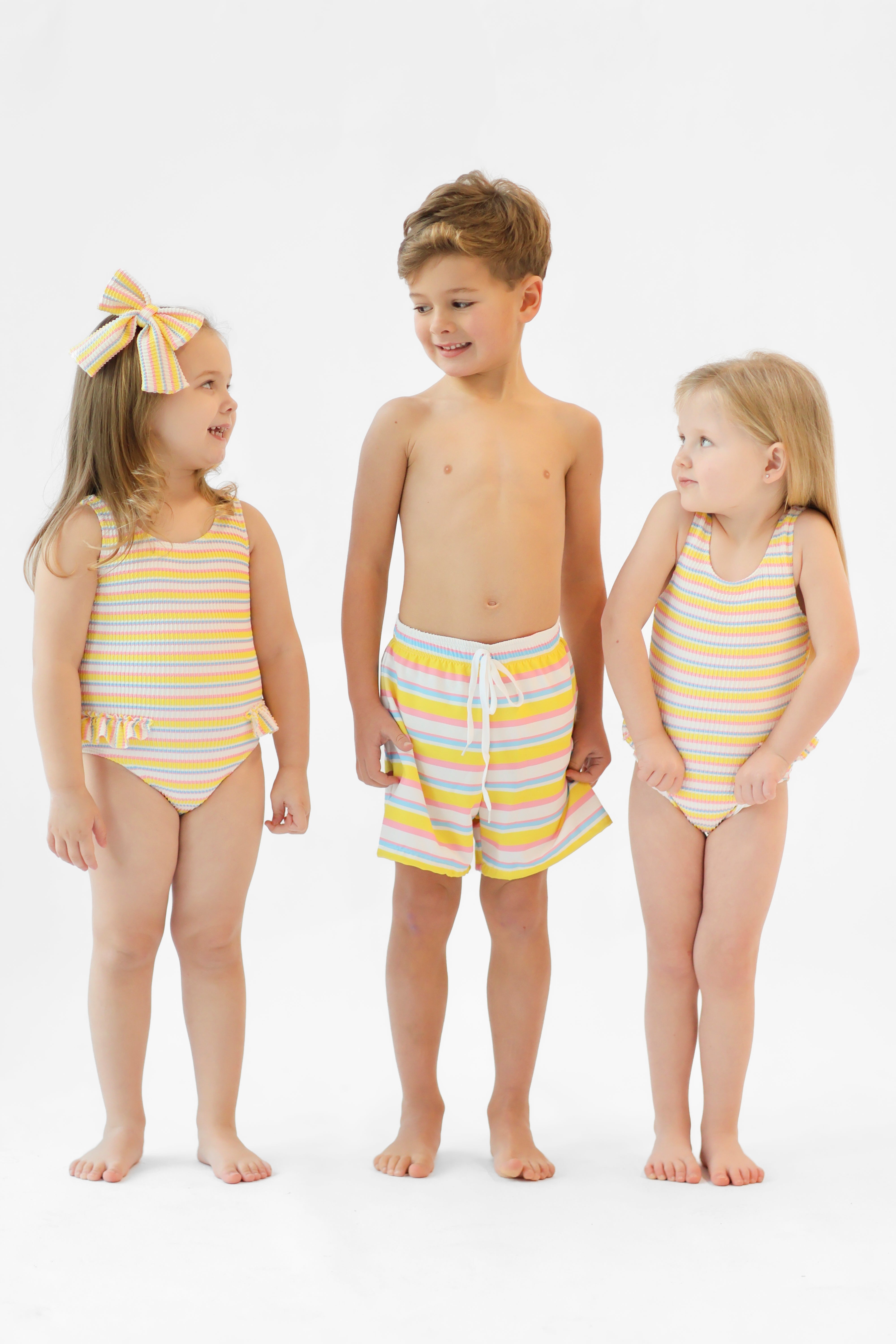 Pasco Boys Pastel Stripe Swimming Trunks
