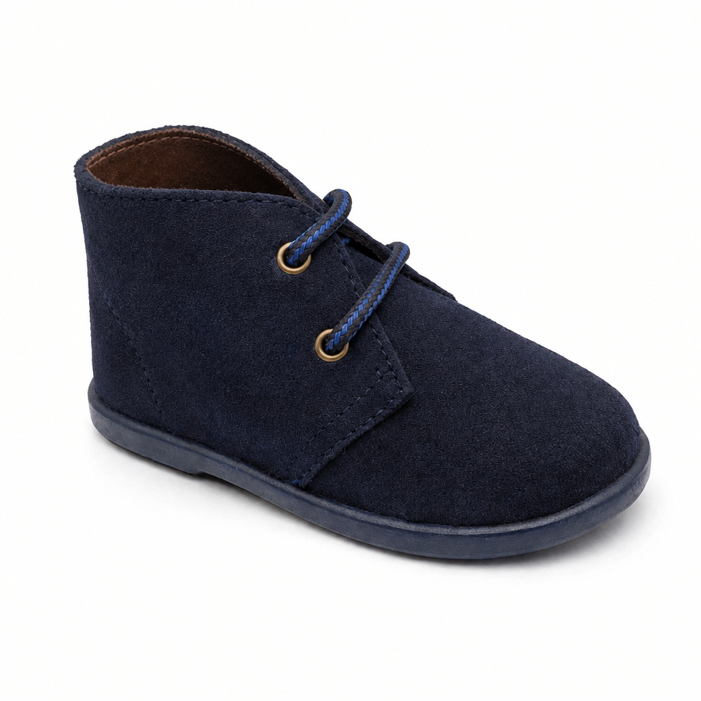 40201 Boys Desert Boots Navy Suede