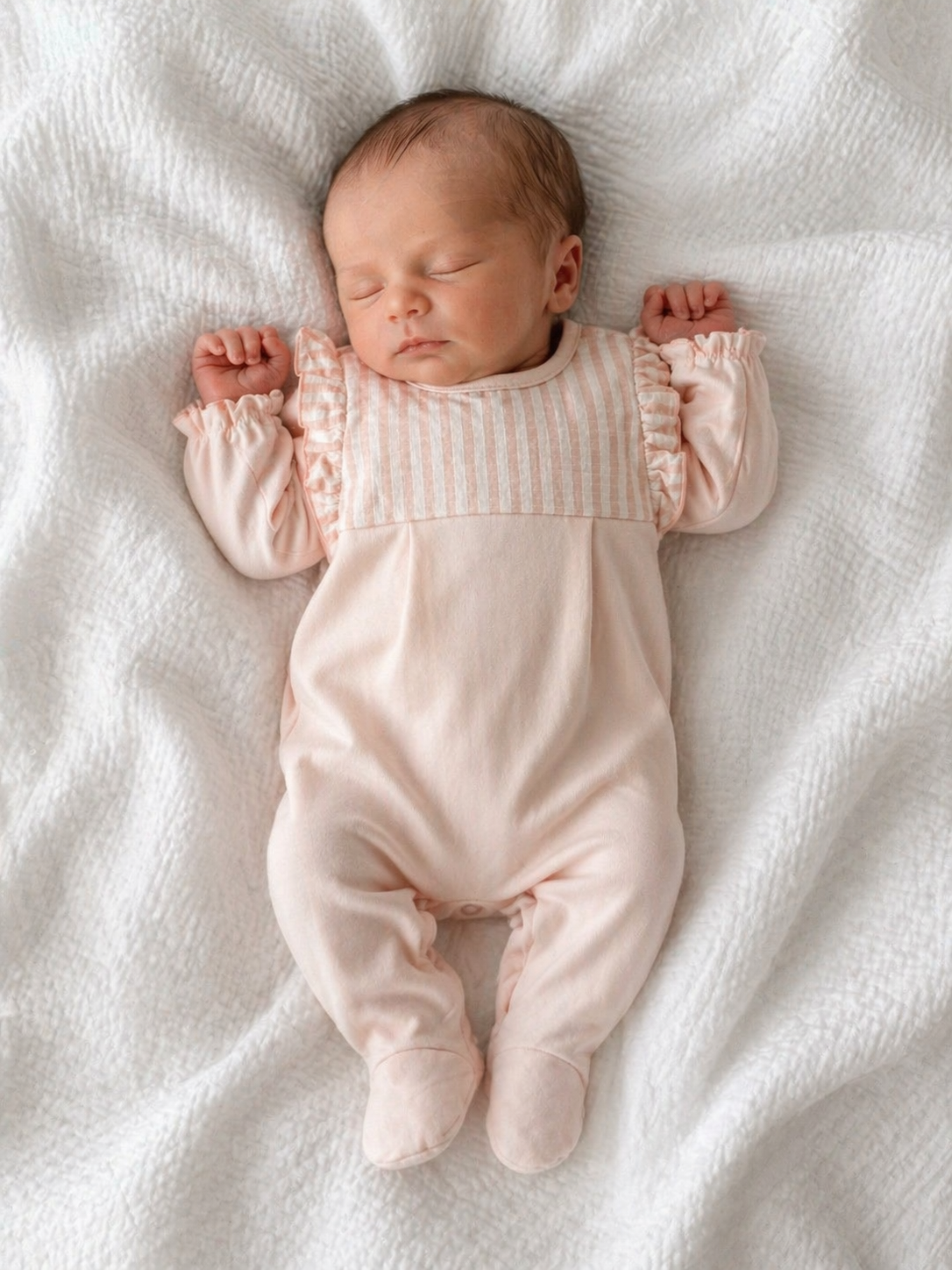 33060 Calamaro Baby Girls Gingham Panel Babygrow Pink