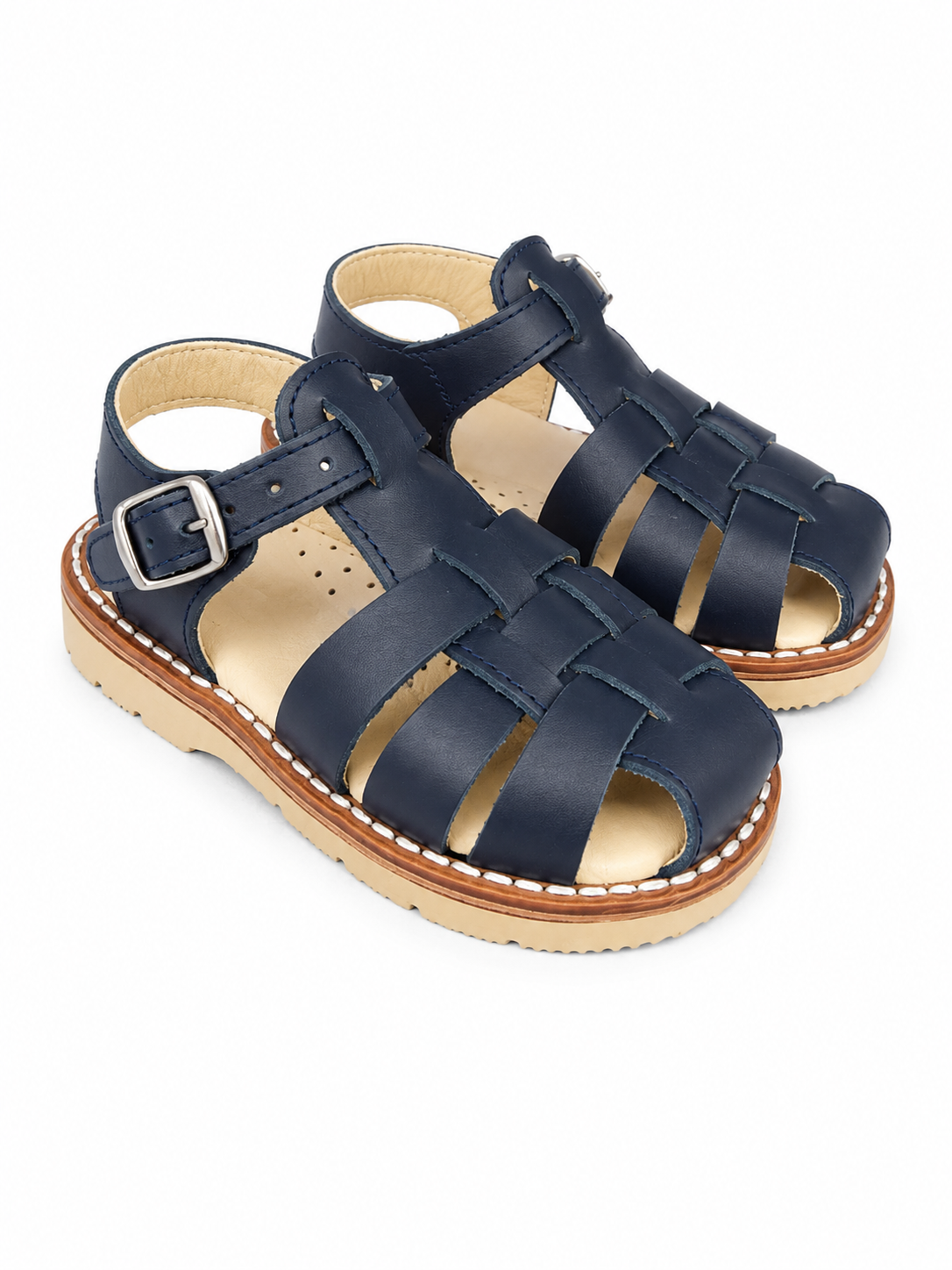 E505 Boys Closed In Spider Sandal Navy