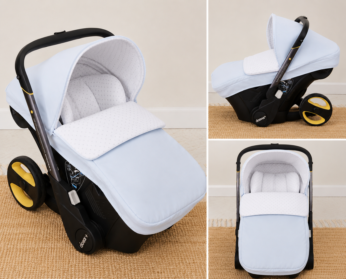 068246 Doona X Baby White/Blue Leather