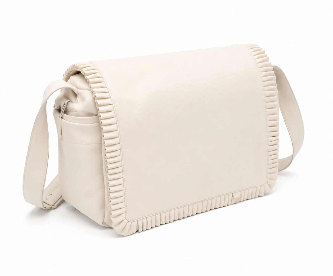 Nubeluna 070455 Frilled Baby Changing Bag Cream
