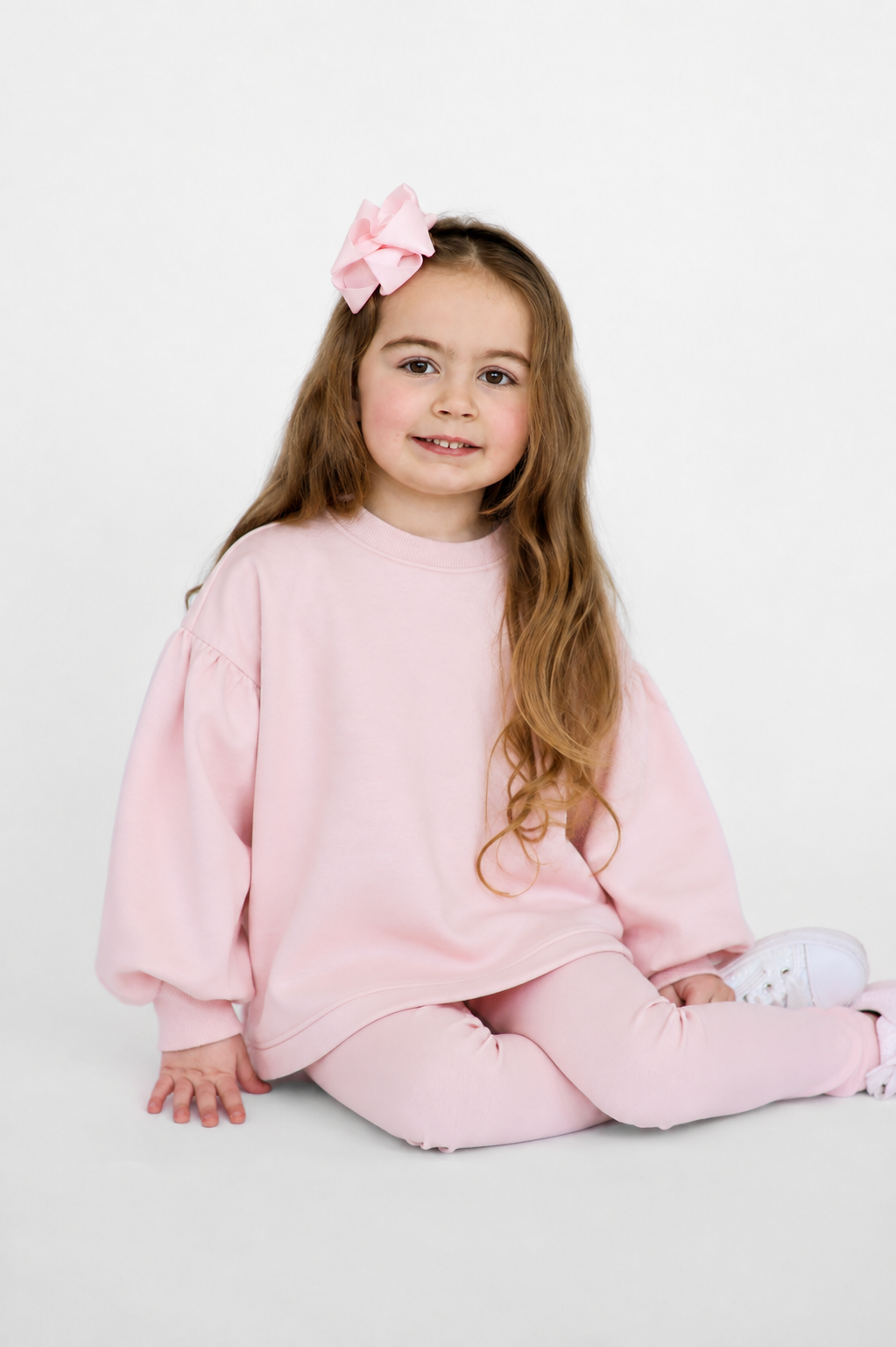 Maddie Luxe Girls Balloon Jumper & Legging Tracksuit Set Pink