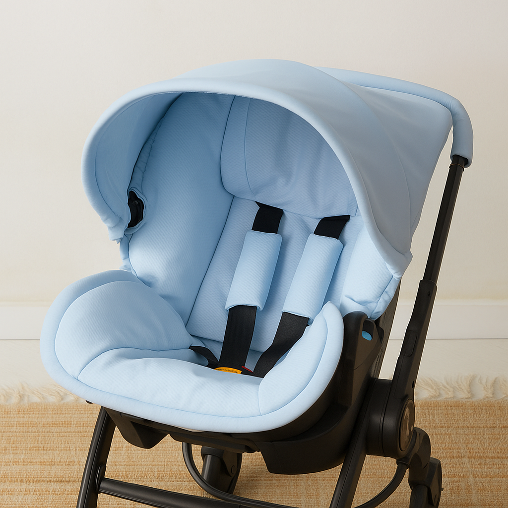 068227 Nubeluna Doona Car Seat Cover Blue Leather