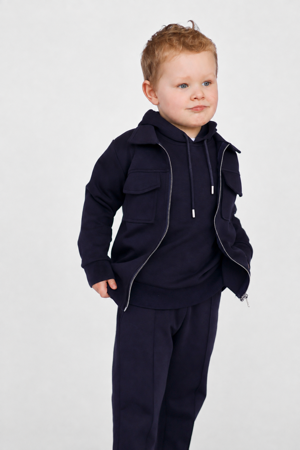 Stan Boys 3 Piece Smart Tracksuit Navy