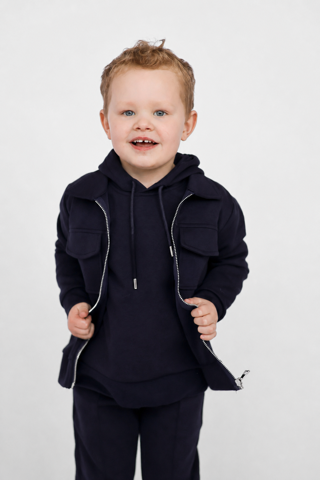 Stan Boys 3 Piece Smart Tracksuit Navy
