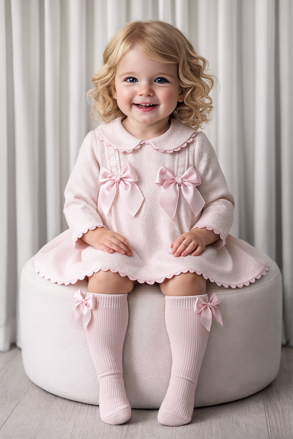 Weeme Baby Girls Bow Dress Pink