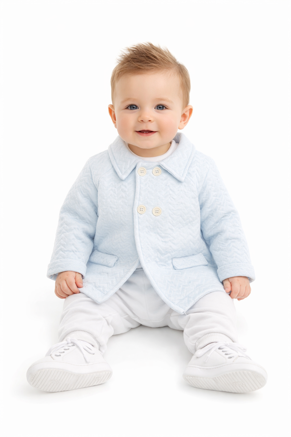 Pex Baby Boys Blue Lightweight Coat Jacket