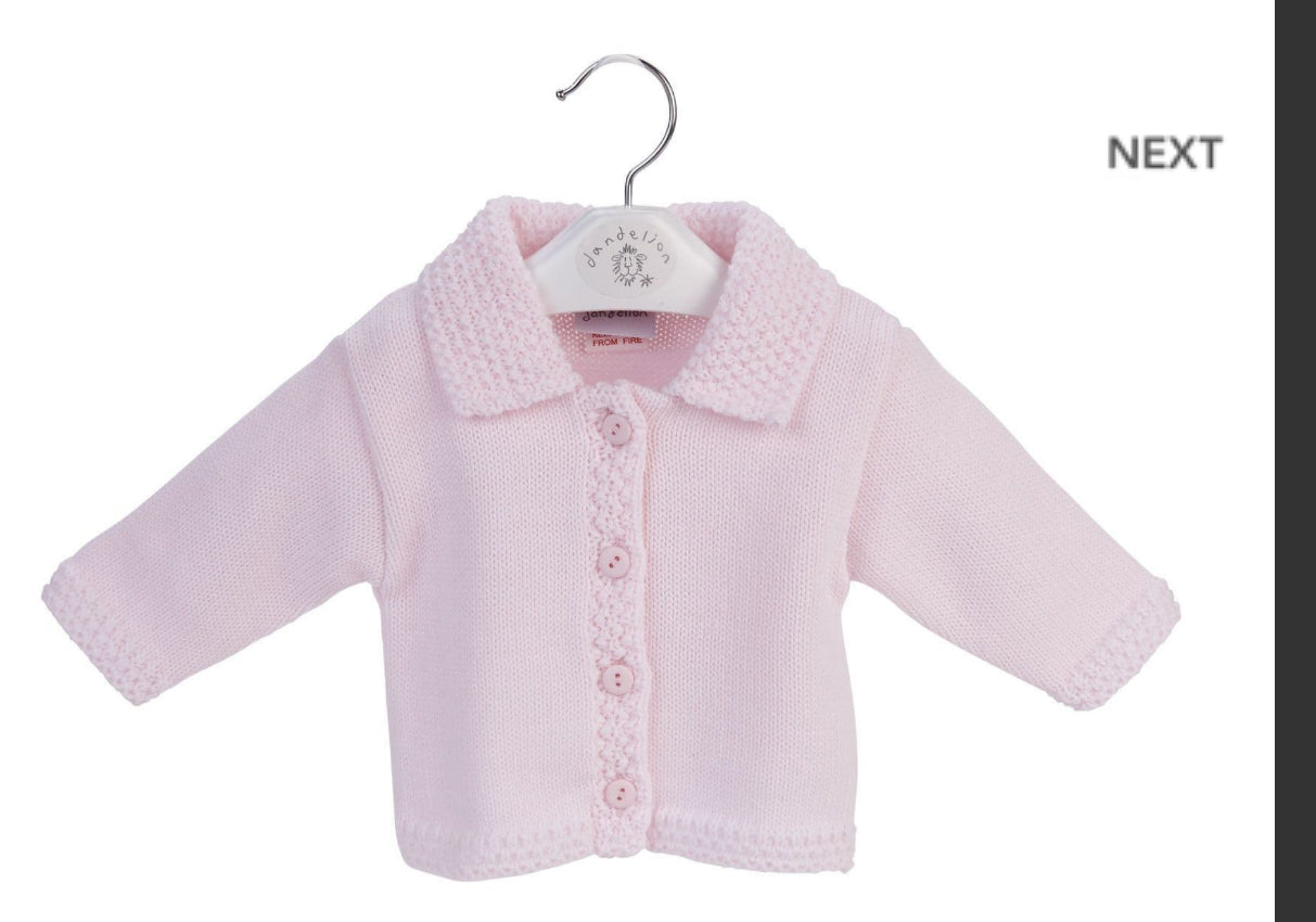 A1655 Baby Girls Knitted Cardigan Pink