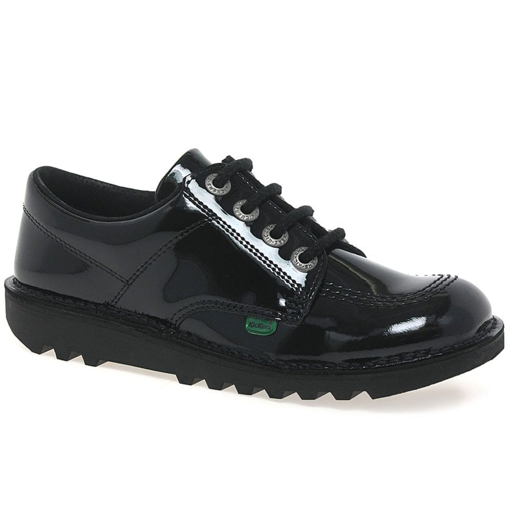 Kick Lo Adults Kicker Lace Up Shoe BlackPatent