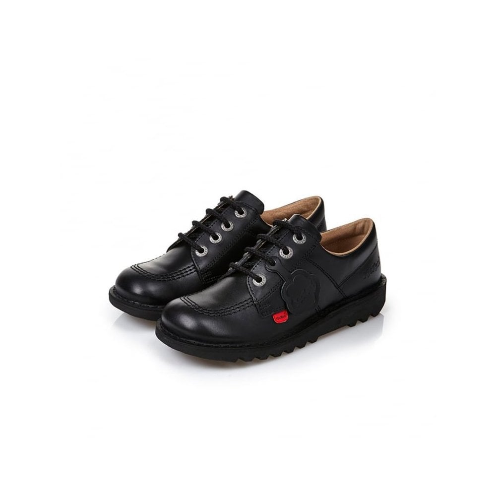 Kick Lo Youth Black Lace Kicker Shoe Sizes 36-39