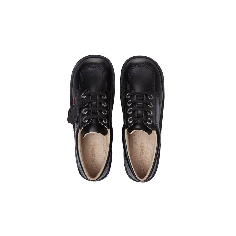 Kick Lo Youth Black Lace Kicker Shoe Sizes 36-39