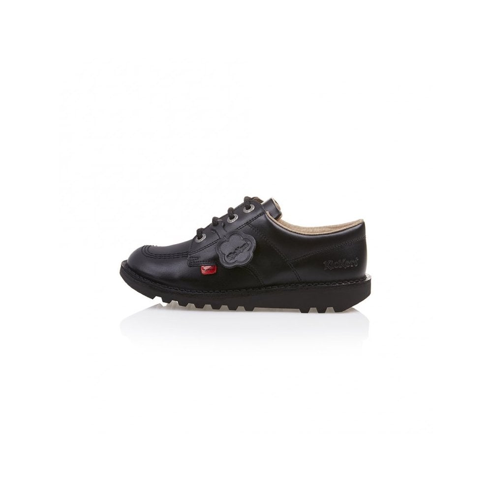 Kick Lo Youth Black Lace Kicker Shoe Sizes 36-39