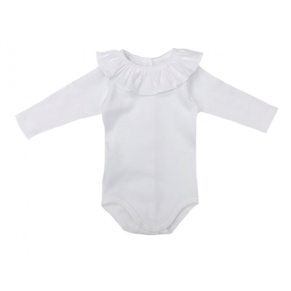 1117 Babidu White Frill Neck Vest