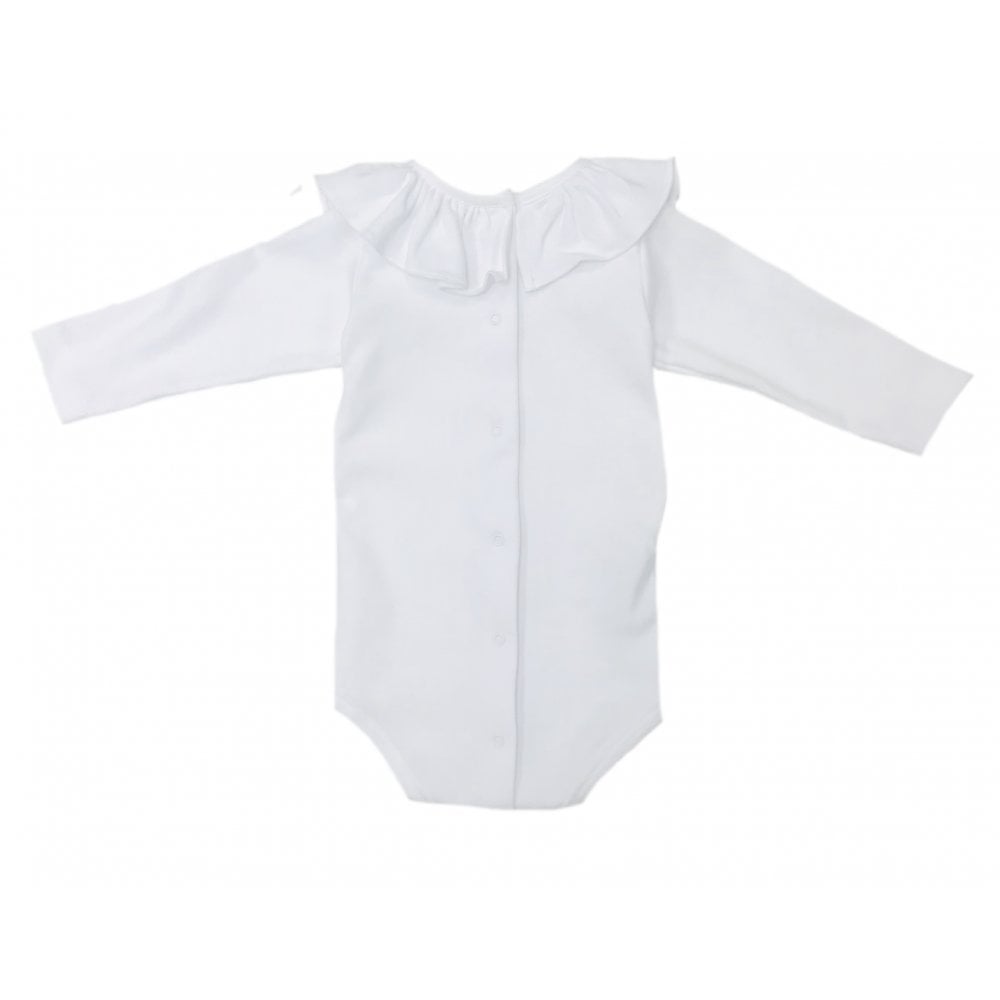 1117 Babidu White Frill Neck Vest