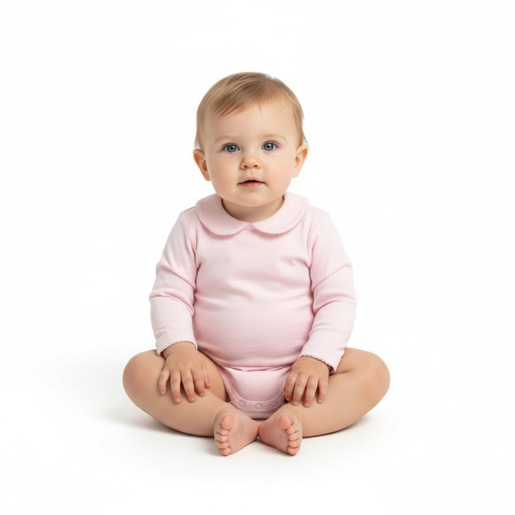 1190 Long Sleeve Vest Baby Pink