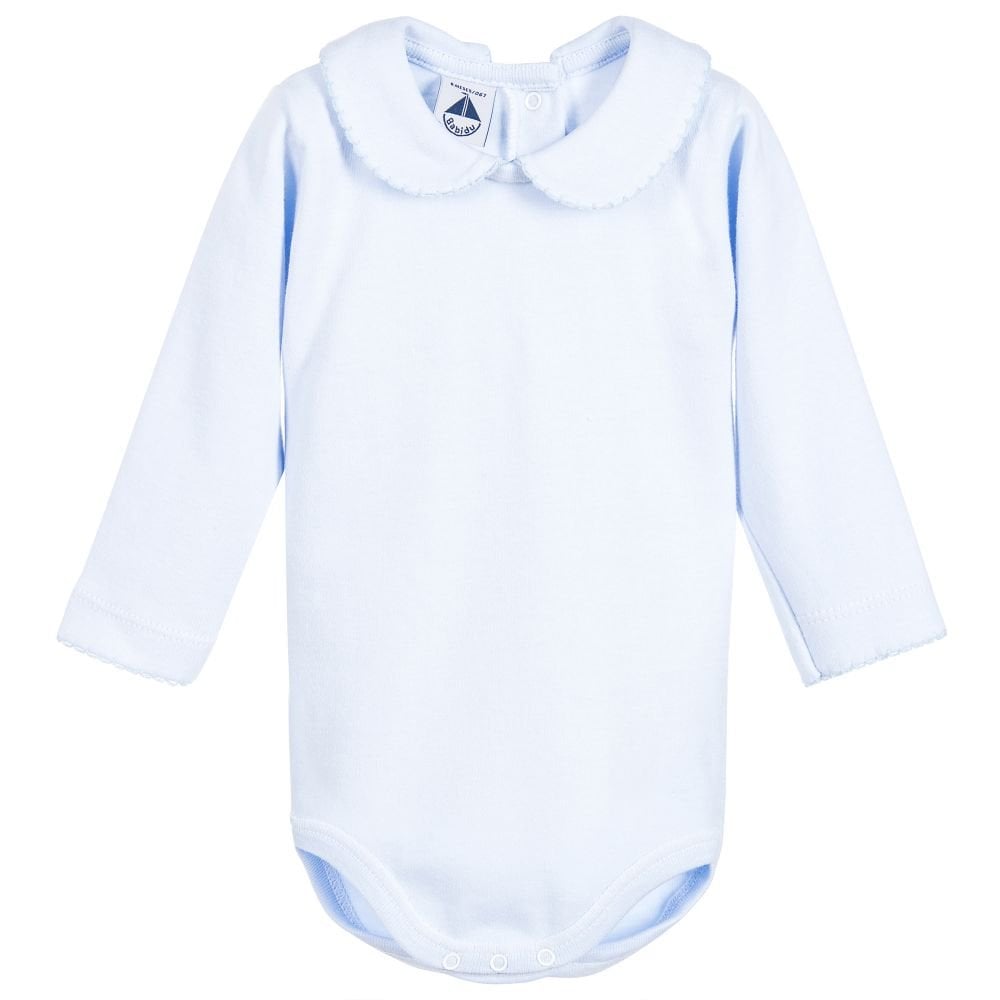 1190 Peter Pan Long Sleeve Vest Baby Blue
