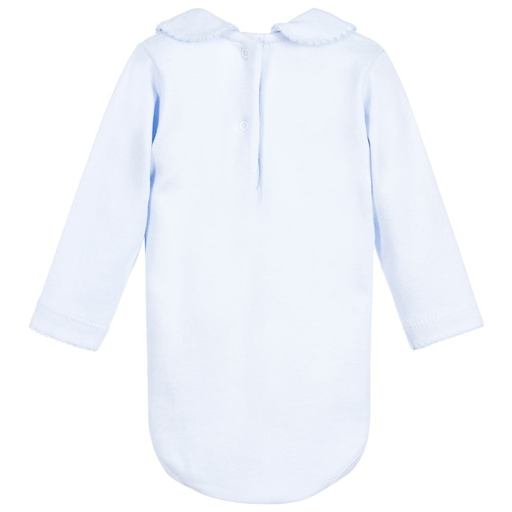 1190 Peter Pan Long Sleeve Vest Baby Blue