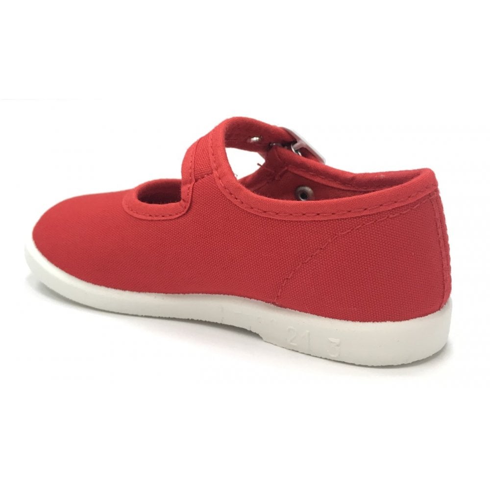 1210 Canvas Mary Jane Shoe Red