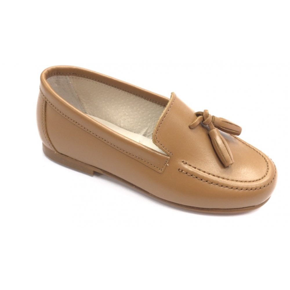 12211 Boys Tan Leather Loafer