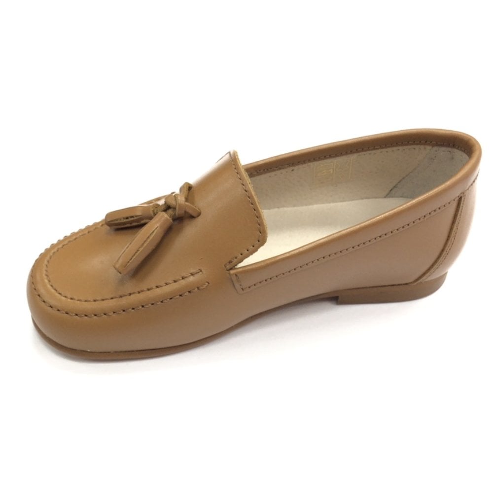 12211 Boys Tan Leather Loafer