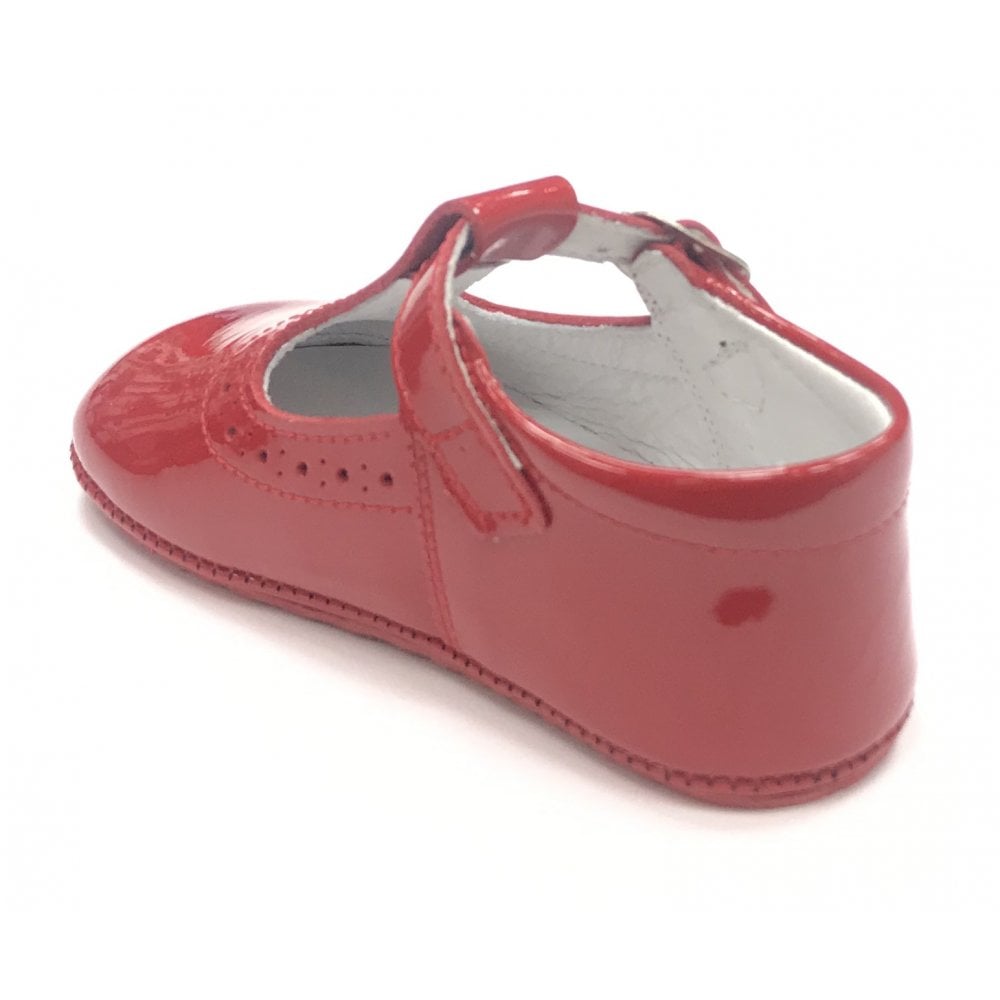 161002 Red Patent T-Bar Shoe