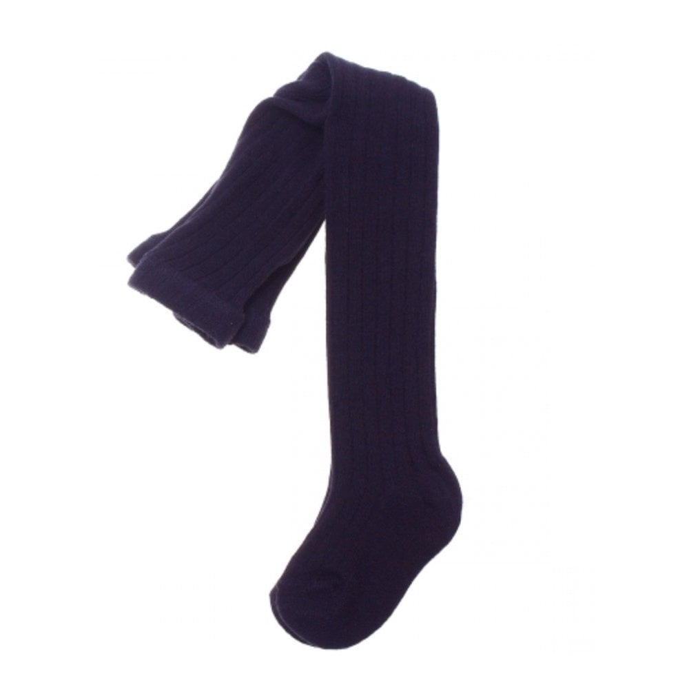 162 Ribbed Tights Navy