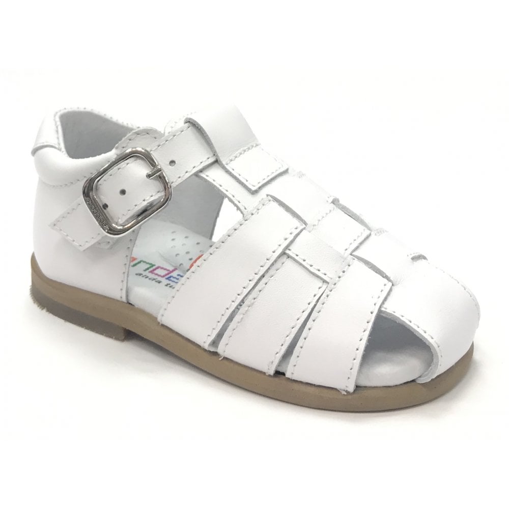 191870 Leather Sandal White
