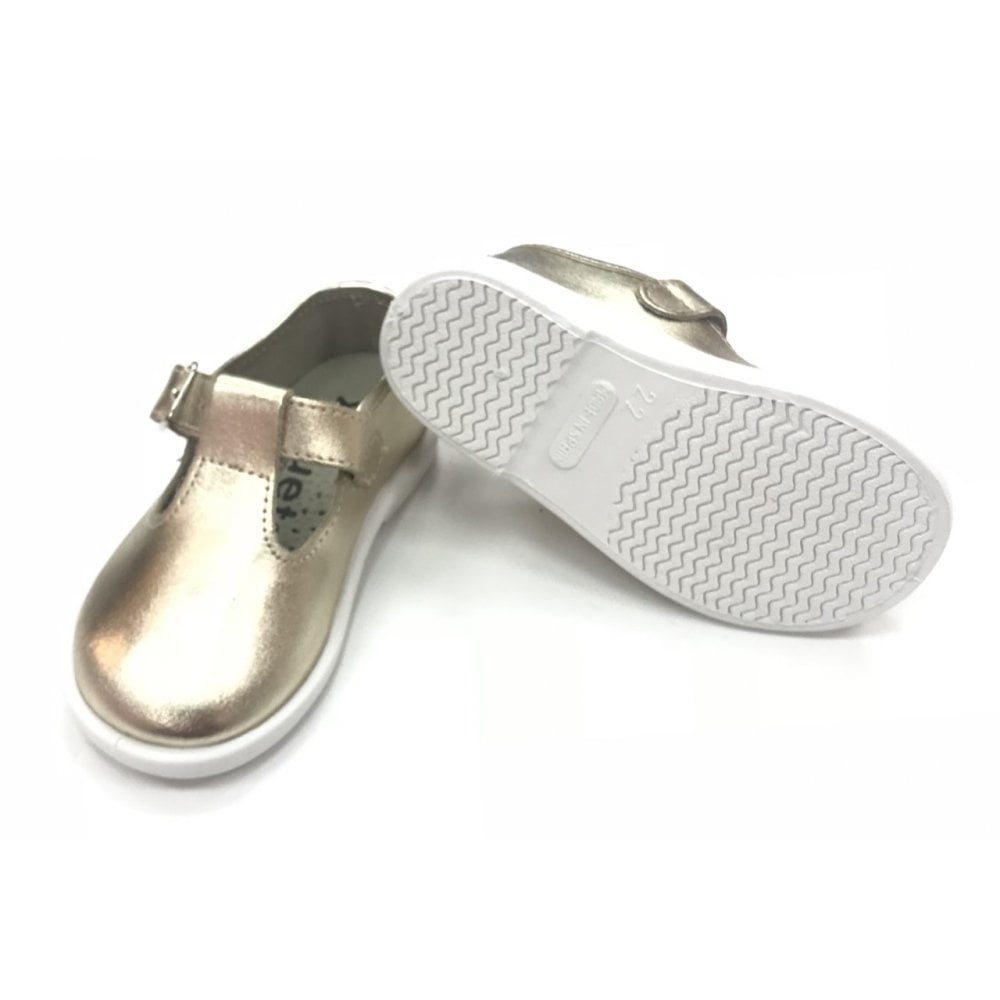 20200 Leather T-Bar Gold