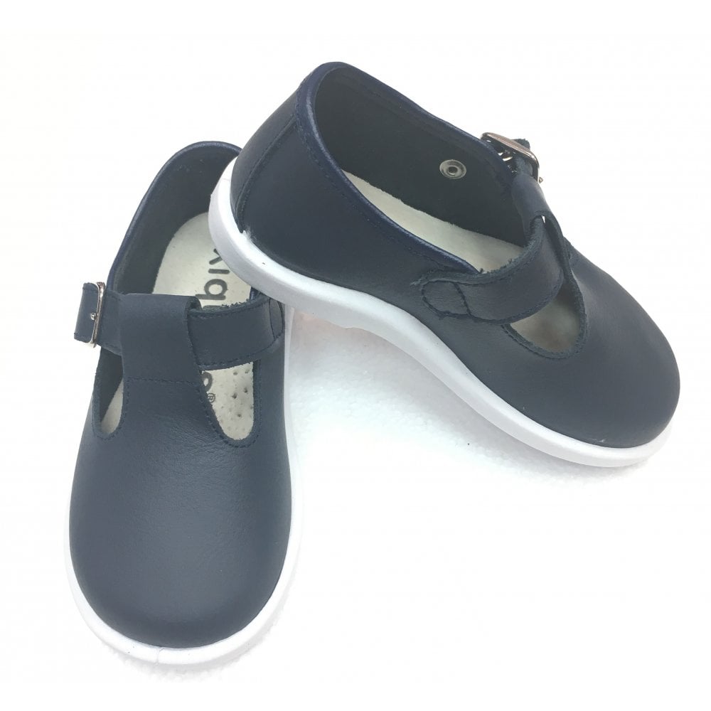 20200 Leather T-bar Navy
