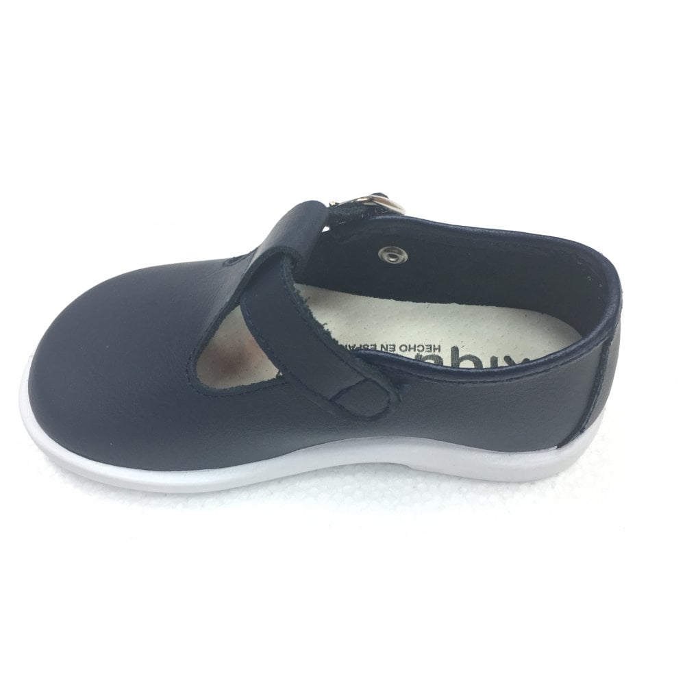 20200 Leather T-bar Navy