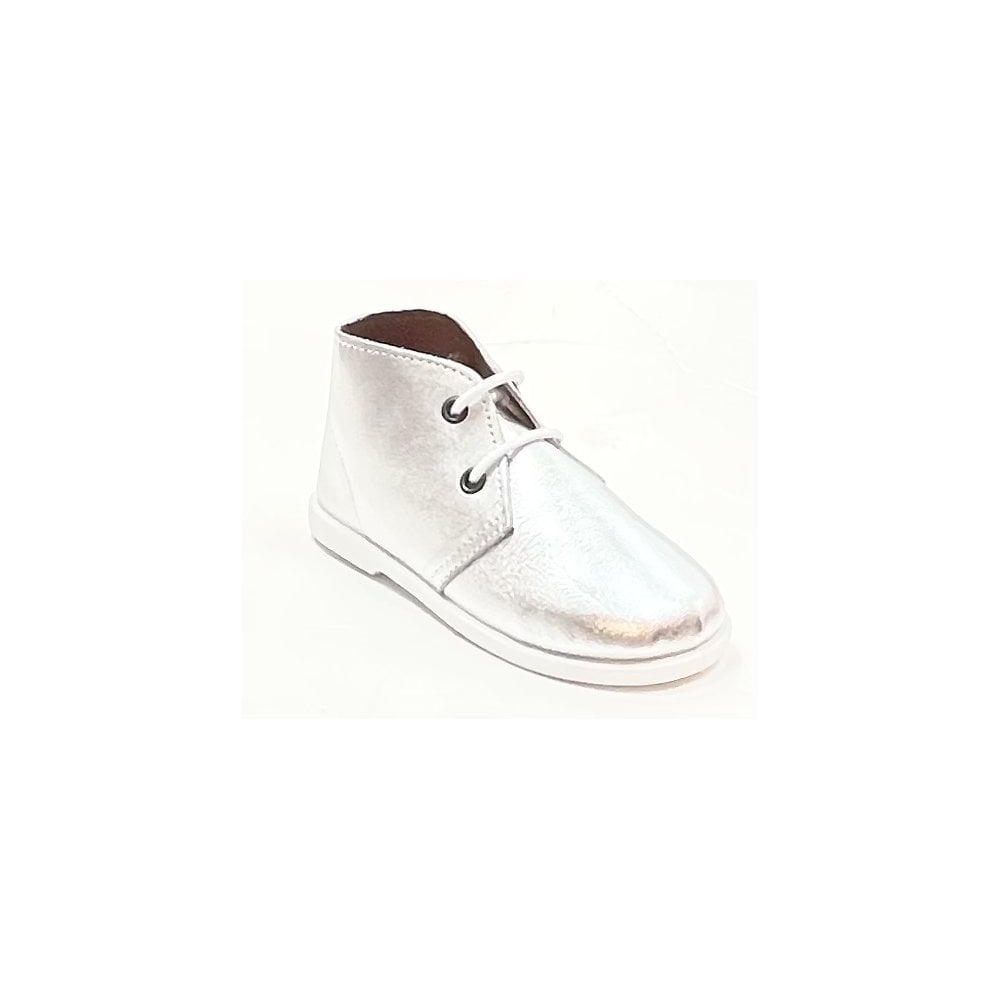 40200 Leather Boot Silver