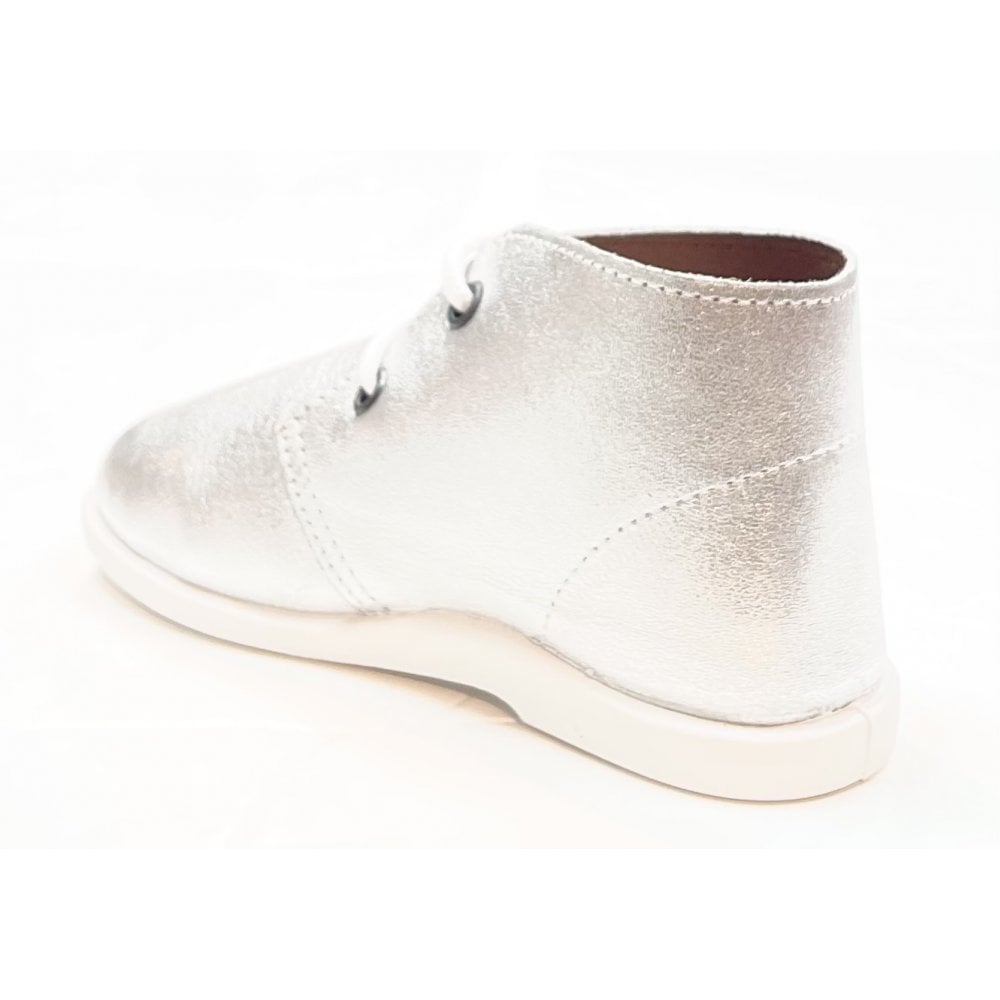 40200 Leather Boot Silver