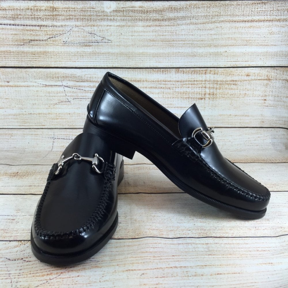 4413 Black High Shine Bar Loafer