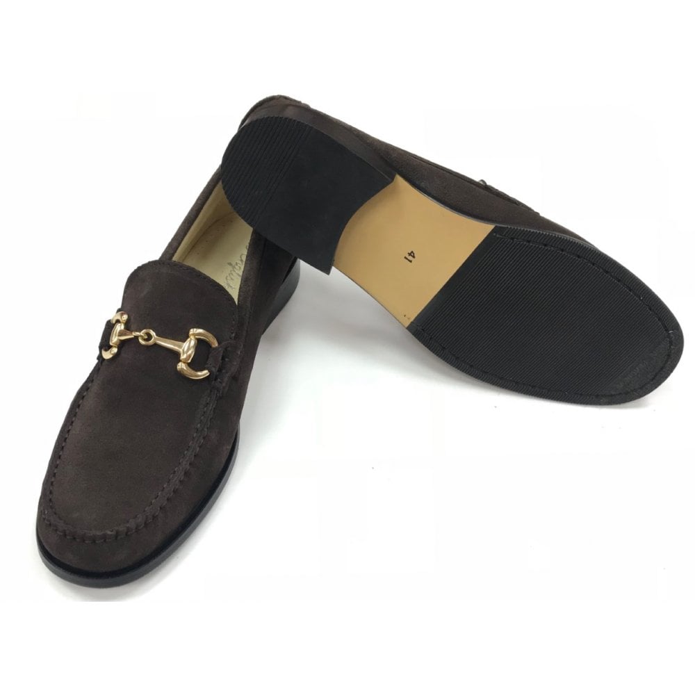 4413 Brown Suede Bar Loafer