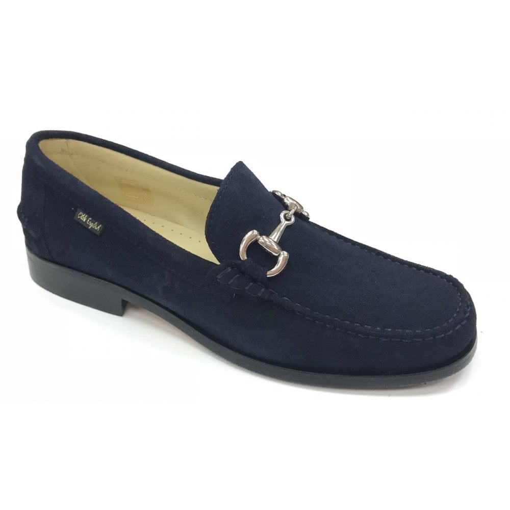 4413 Navy Suede Bar Loafer