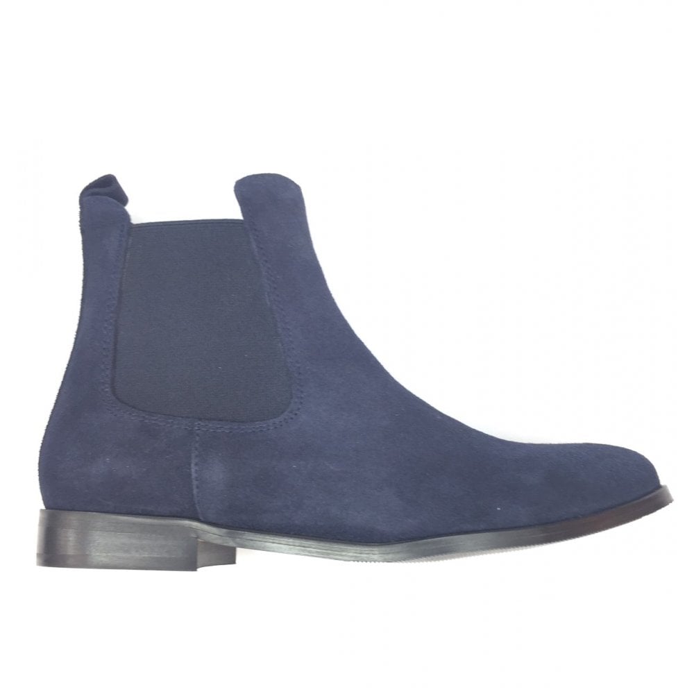 4911-N Ladies Navy Suede Chelsea Boot