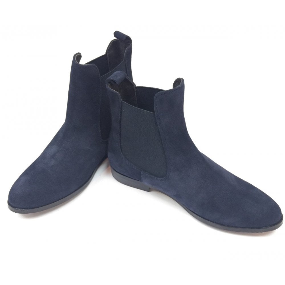 4911-N Ladies Navy Suede Chelsea Boot