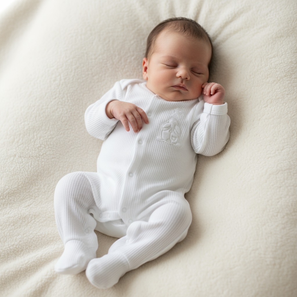 AV20355 Unisex White Babygrow