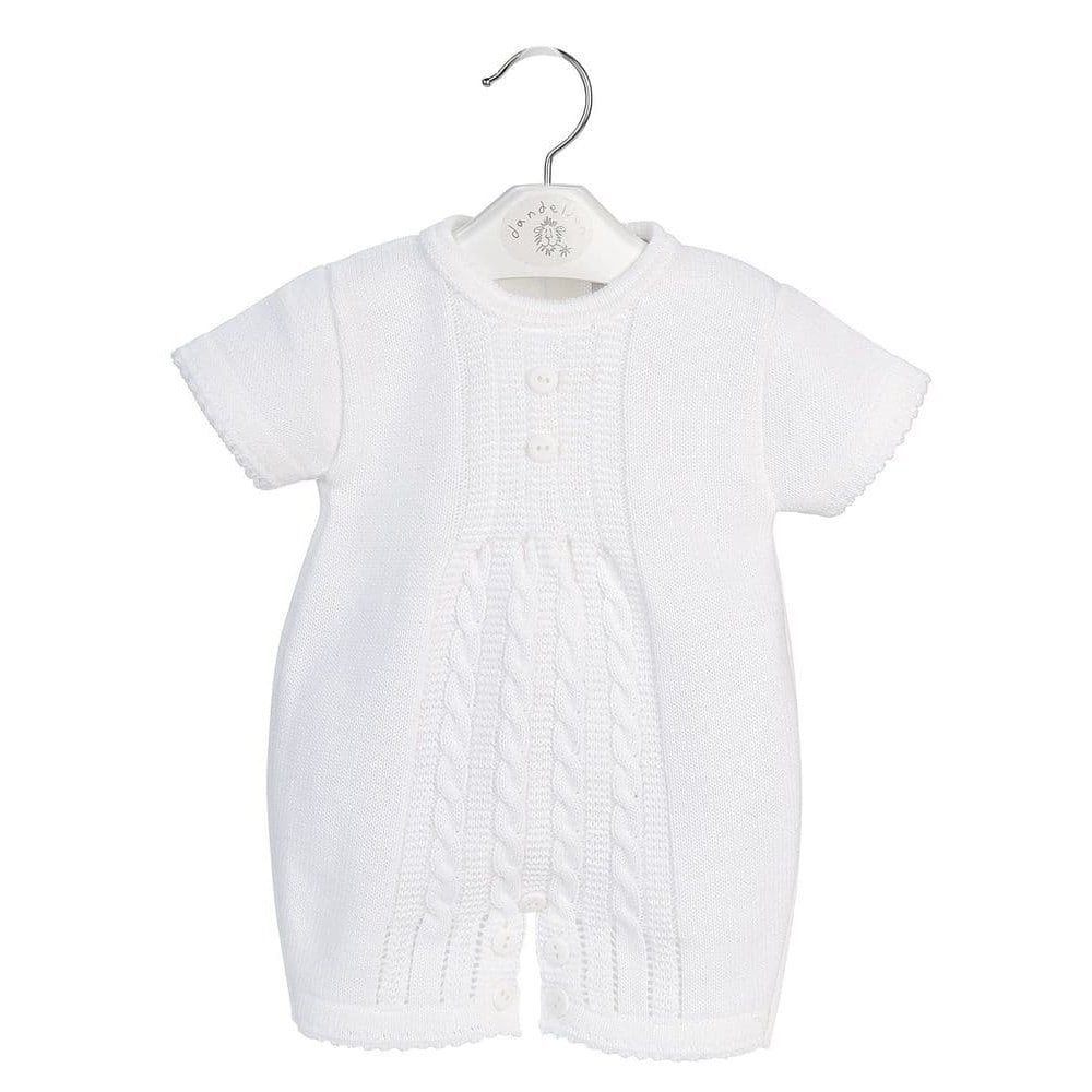 A1578W Unisex Baby Romper White